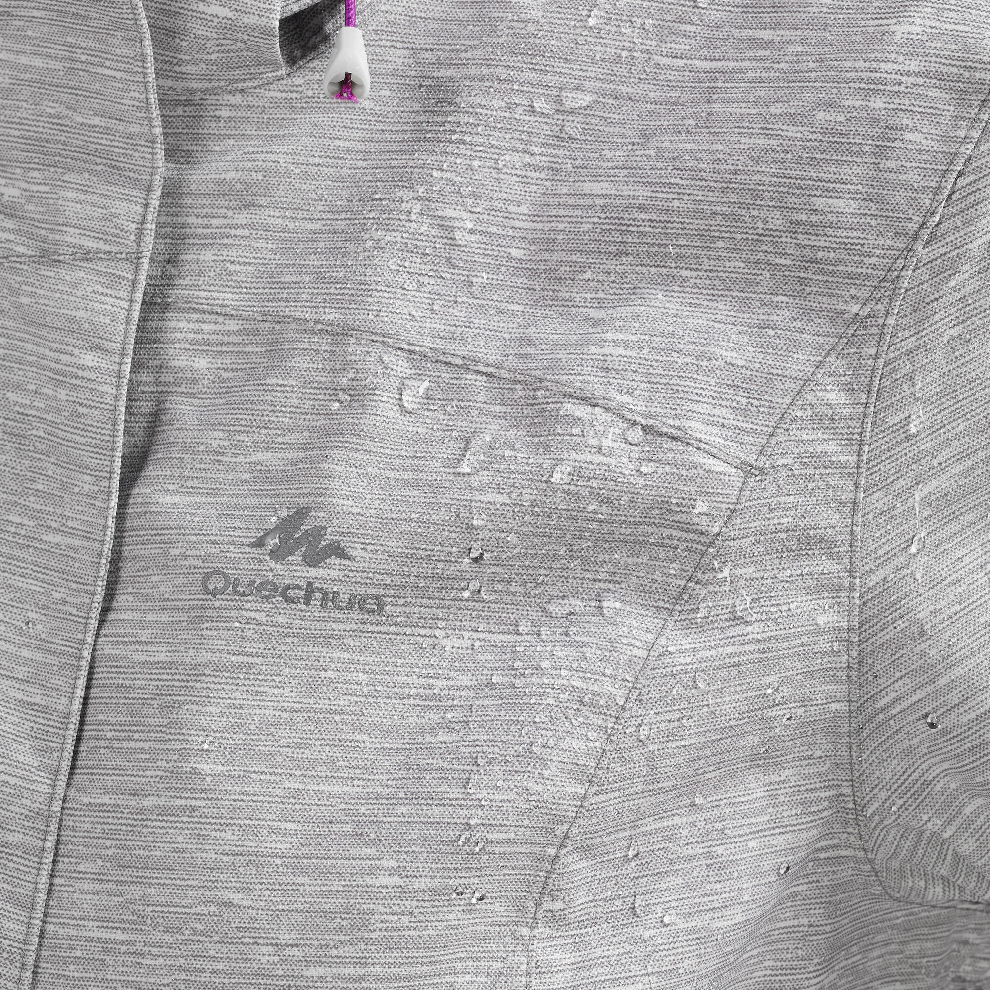 Quechua Women's MH100 Waterproof Hiking Rain Jacket - Image 6