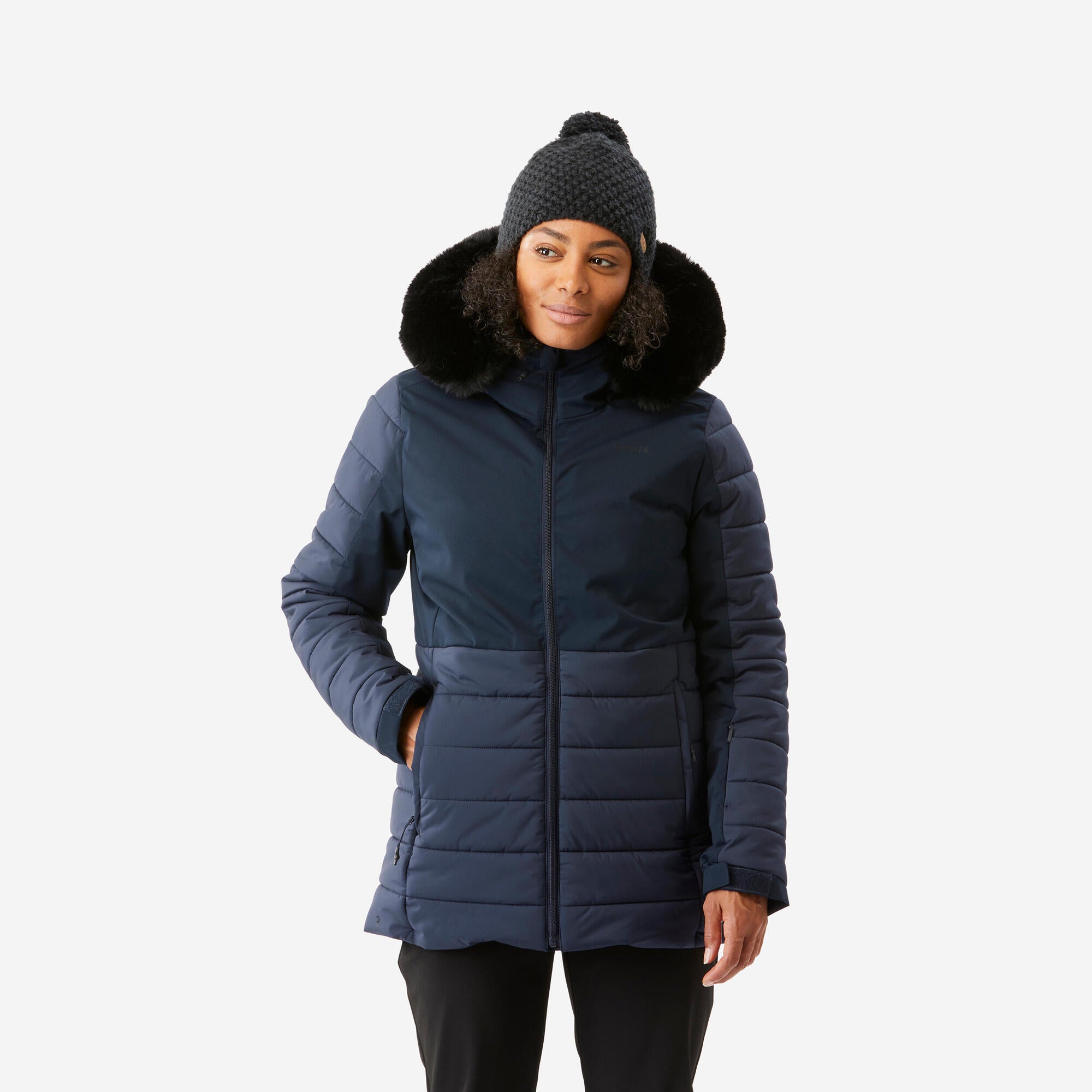 Wedze Women's 100 Mid-Length Warm Ski Jacket - Image 9