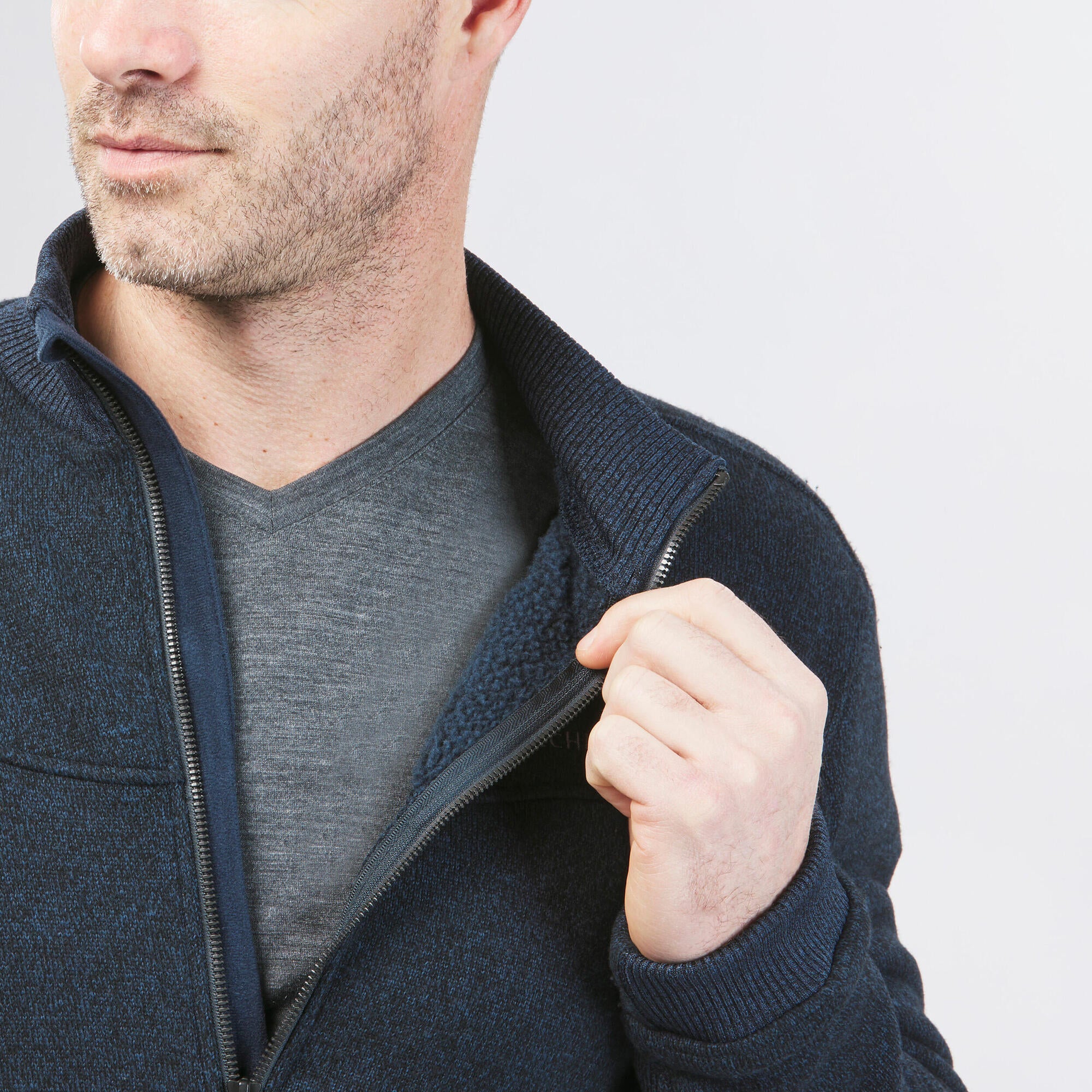 Quechua Men's SH100 Fleece Winter Jacket - Image 4