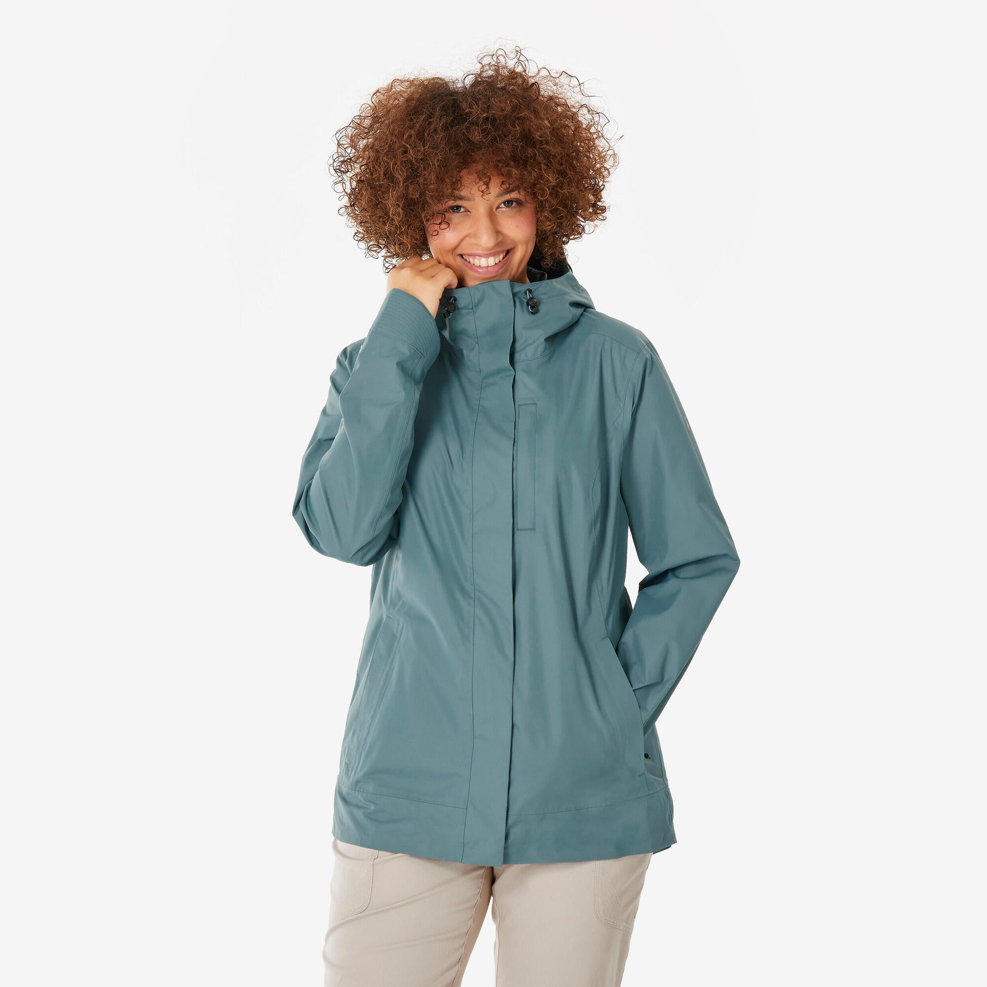Quechua Women's NH500 Waterproof Hiking Rain Jacket - Image 12