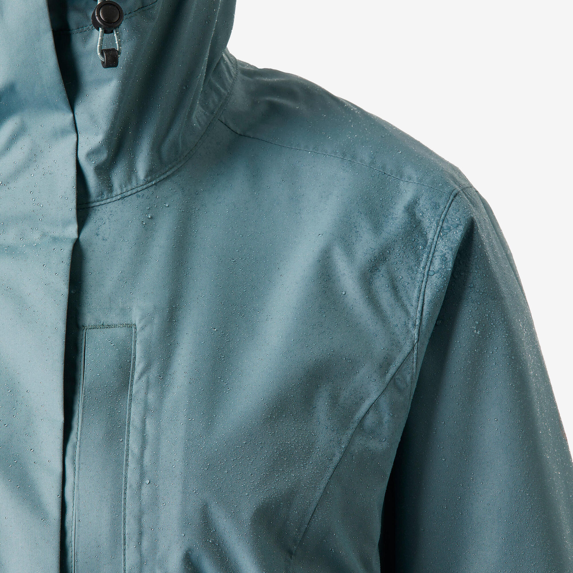 Quechua Women's NH500 Waterproof Hiking Rain Jacket - Image 14