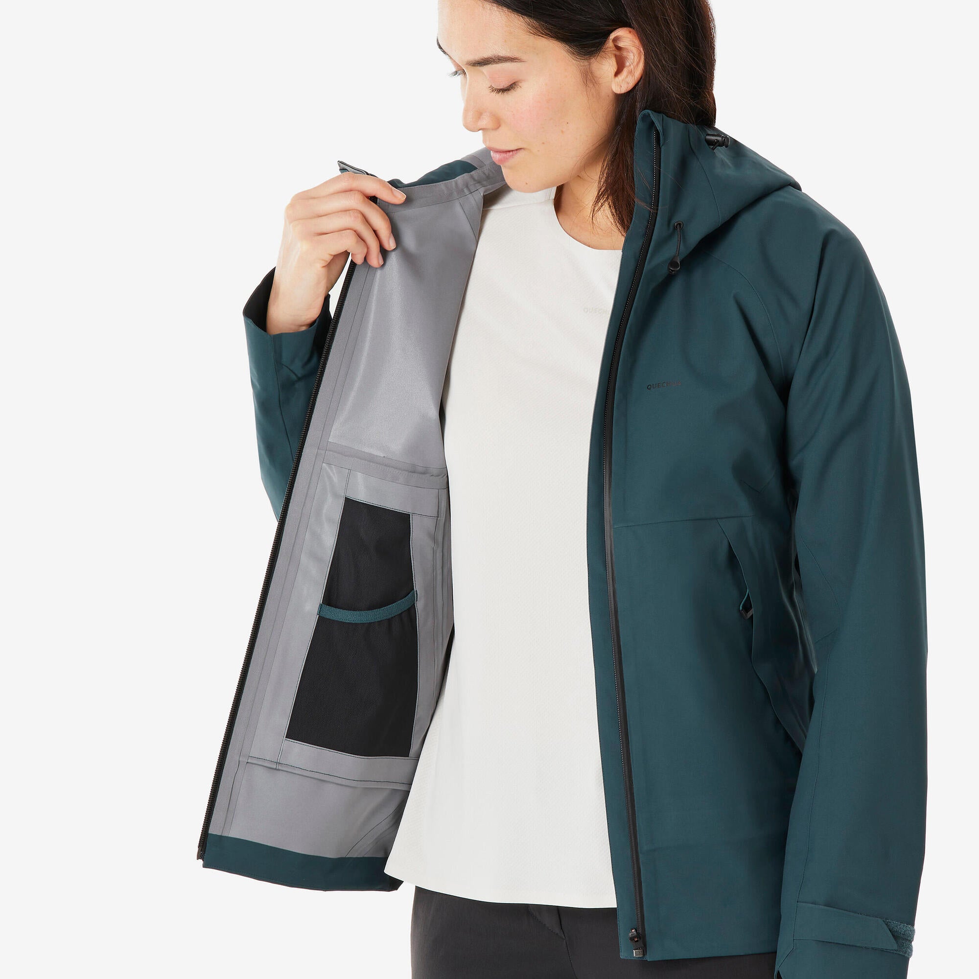 Quechua Women's MH500 Lightweight Waterproof Hiking Jacket - Image 10